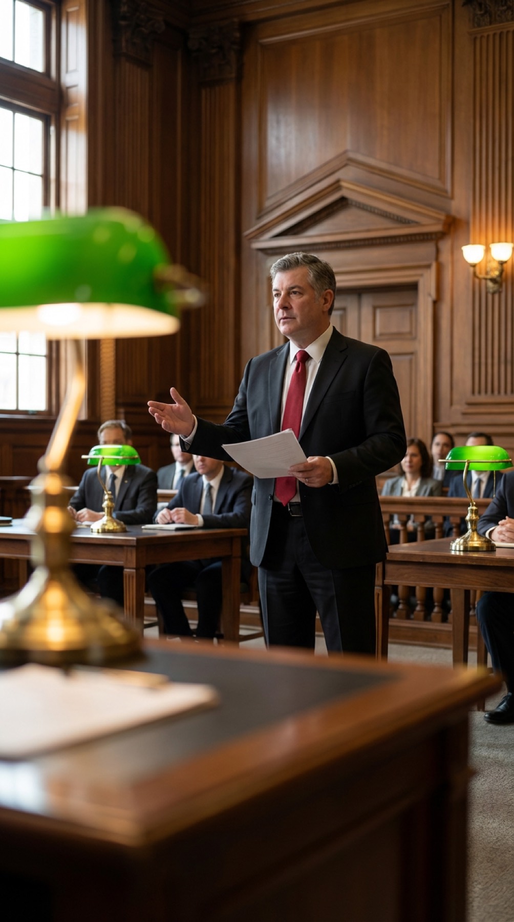 Attorney presenting in court